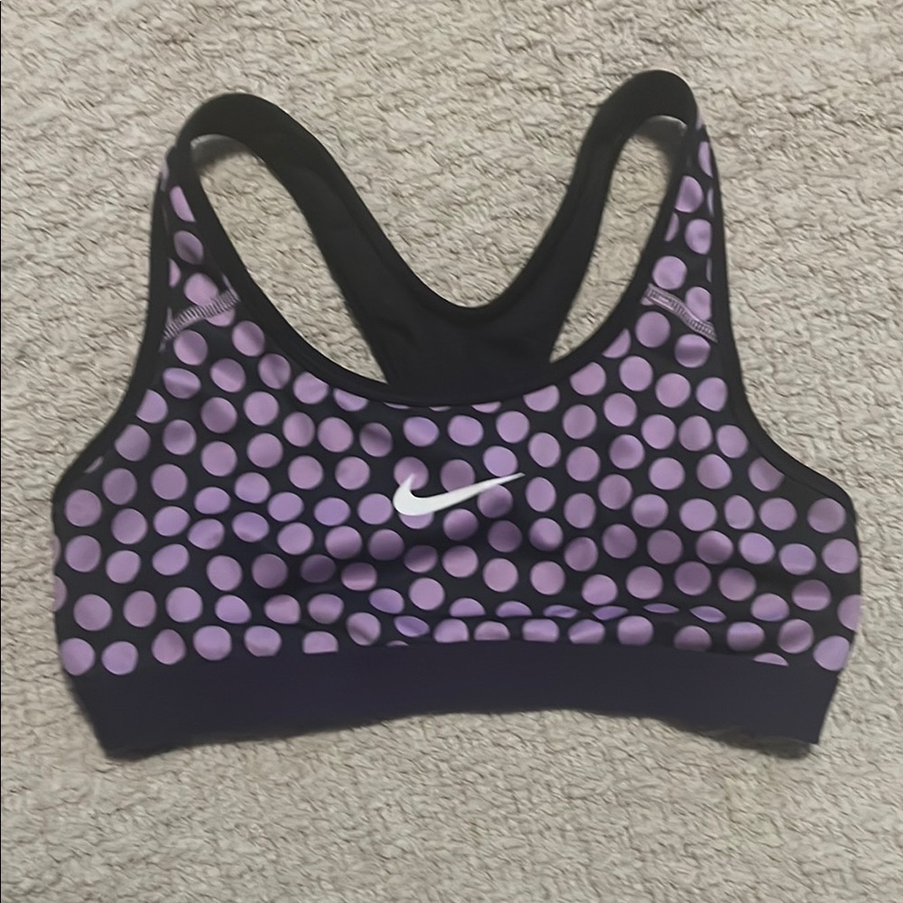 Nike Women's Purple Polka Dot Sports Bra